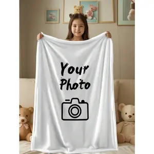 Custom Photo Flannel Throw Blanket - Wrinkle-Resistant, Durable, Fade-Resistant, Soft, Cozy, Modern, Machine-Washable Personalized Memory Gift for Couples, Ideal for Couch, Bed, Bedroom Decor