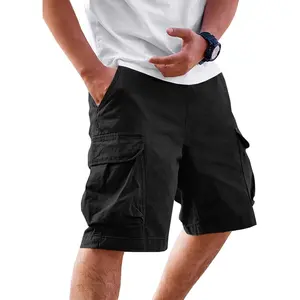 Mens Cargo Shorts Chino Cotton Drawstring Casual Shorts Summer Twill Outdoor Short Pants(Gift)