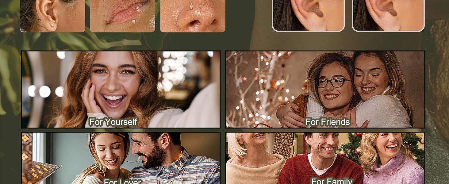 CASSIECA Flat Back Earrings Studs Hypoallergenic -Gold-Plated Surgical Steel Earring 18G Cartilage Helix Tragus Conch Piercing Jewelry Extended Internal Thread Earrings for Women Men