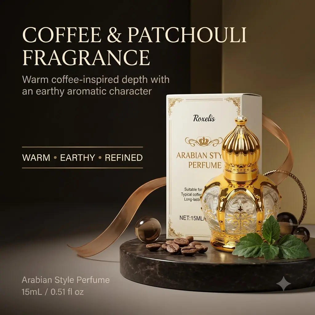 Coffee Patchouli Perfume Spray, Warm Woody Gourmand Fragrance with Coffee and Patchouli Extracts, Fresh Elegant Scent for Daily Wear, Date Night, Evening, Travel and Special Occasion
