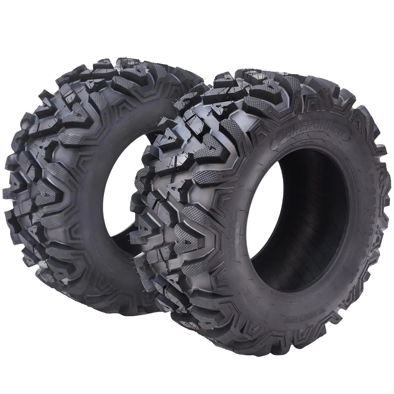 2× All-Terrain ATV/UTV Tires, 6-Ply (6PR) Heavy-Duty Tubeless Set for Farming & Off-Road Adventure, Aggressive Deep Lugs, Puncture-Resistant Replacement for Polaris RZR, Can-Am, Honda Yamaha Models