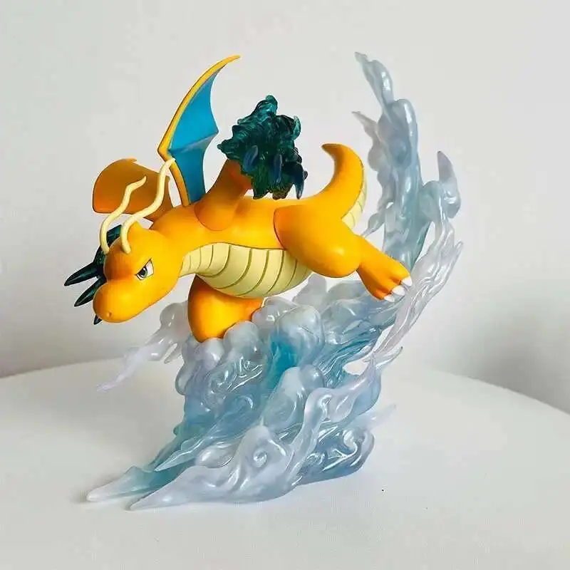 Gk Dragonite 16cm Figures Pokeman Anime Figure Model Figurine Statue Toy Collectible Room Car Ornament Children Festival Gifts