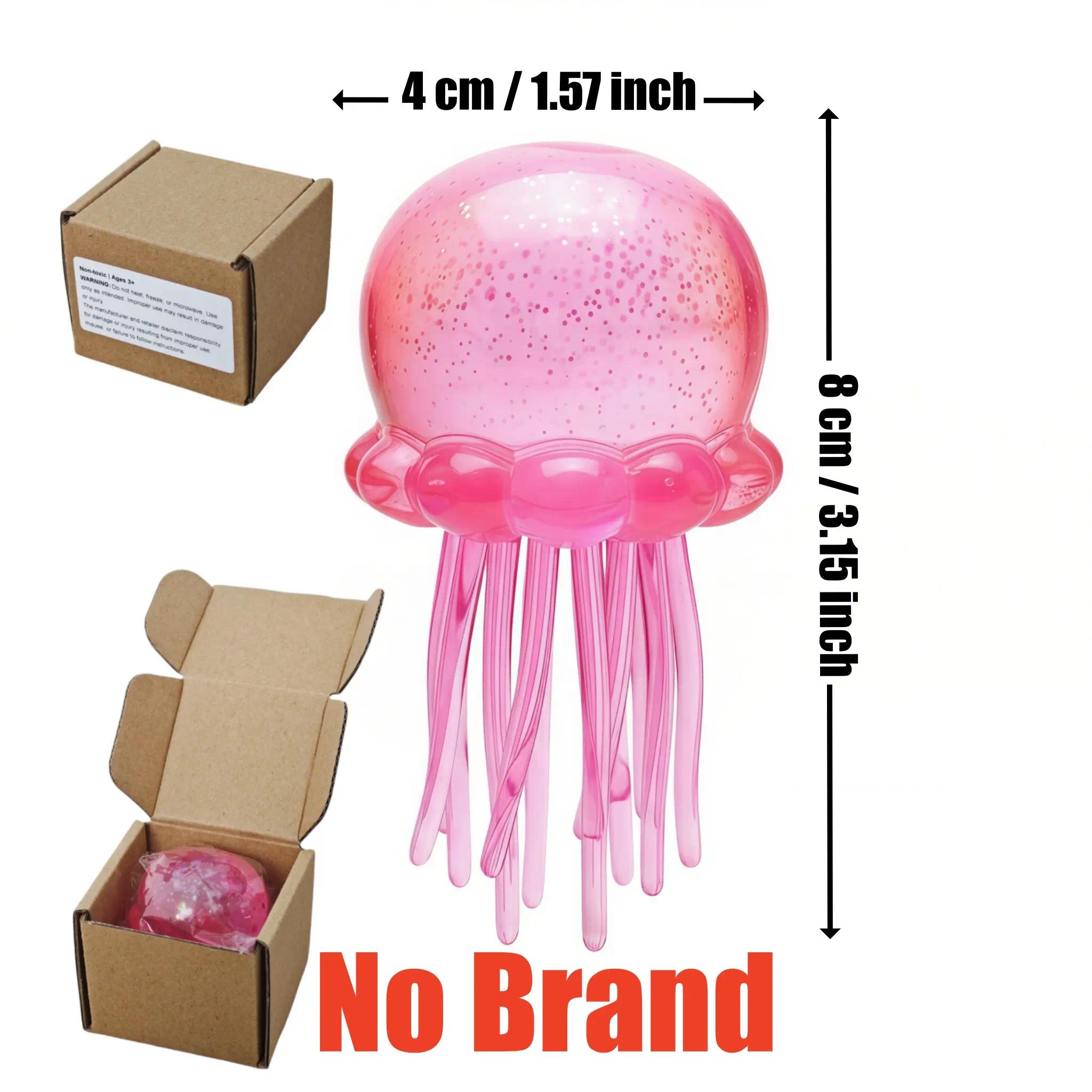 Jellyfish Squeeze Stress Ball, Soft Fidget Toy for Anxiety Relief, Quiet Sensory Play for Kids and Adults