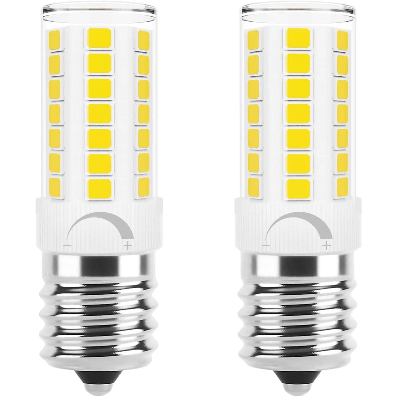 E17 Led Bulb Microwave Oven Light, Over Stove Appliance Replacement 40W Incandescent for Refrigerator, Range Hood, Dimmable, 120V 5W 450LM Daylight White 6000K, E17 Intermediate Base, Pack of 2
