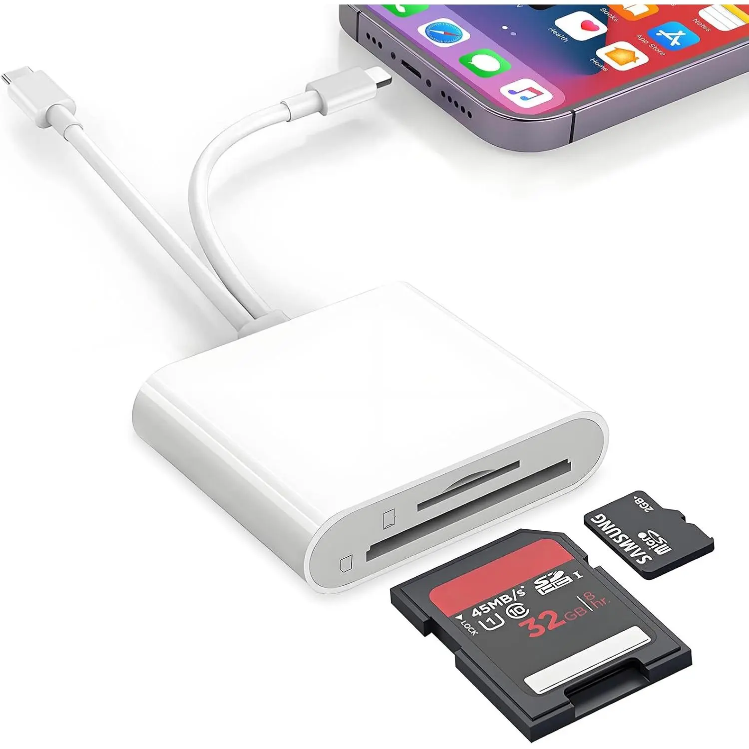 USB C SD Card Reader for  15 16-2 Slots