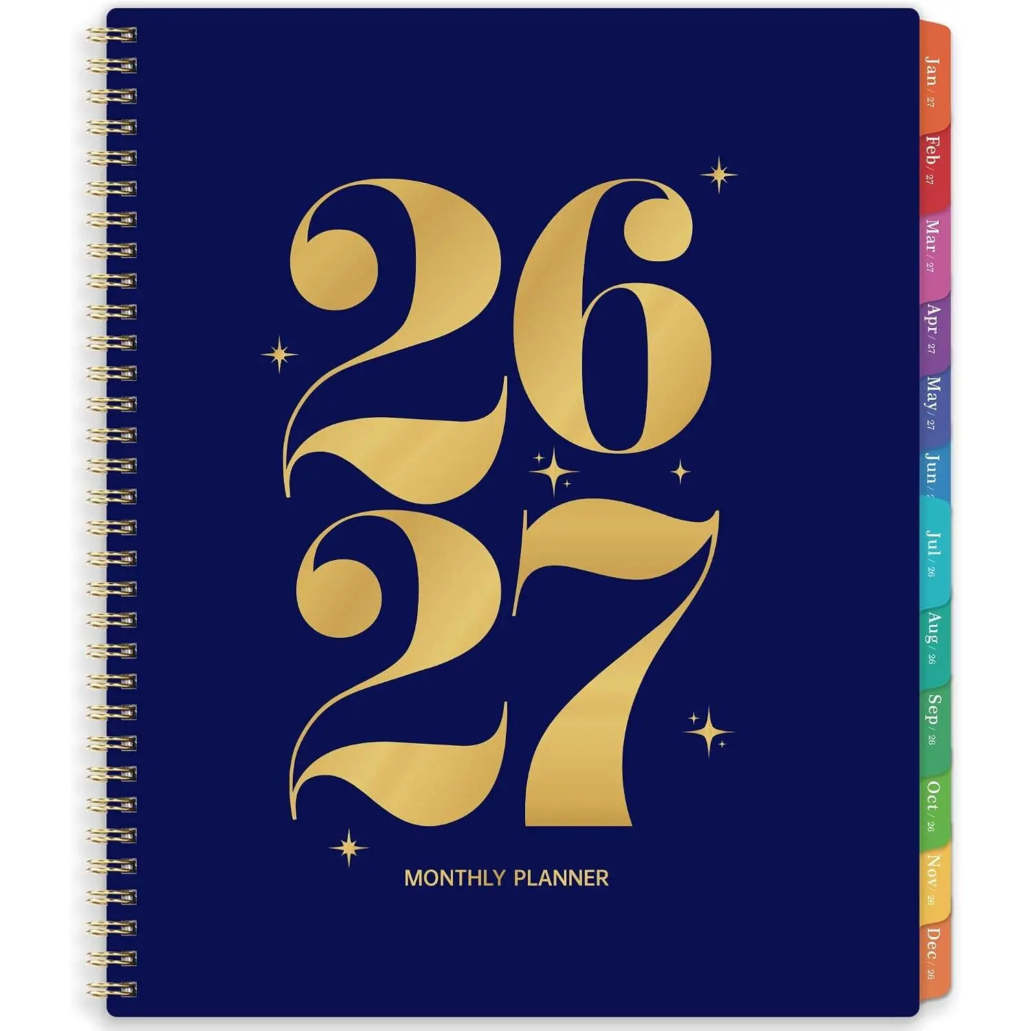 2026-2027 Monthly Planner - 18 Month Calendar, Jul. 2026 to Dec. 2027 | 8.5" x 11", Academic Planner 2026-2027, Monthly Planner for School & Office, with Tabs, Inner Pocket