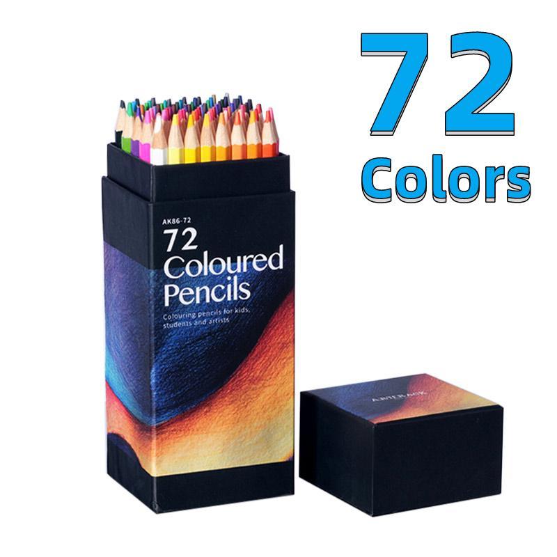 1 Set Professional Wooden Oil-based Colored Pencil, 12/18/24/36/48/72 Colors Hexagon Handle Coloring Pencil For Drawing Sketching, Valentine's Day Gift