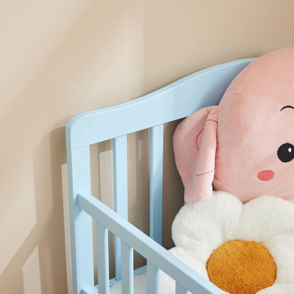 Toddler Bed with Safety Rails, Solid Wood Kids Bed Frame, Low Profile Montessori Floor Bed for Boys and Girls, 135*75*62.5cm