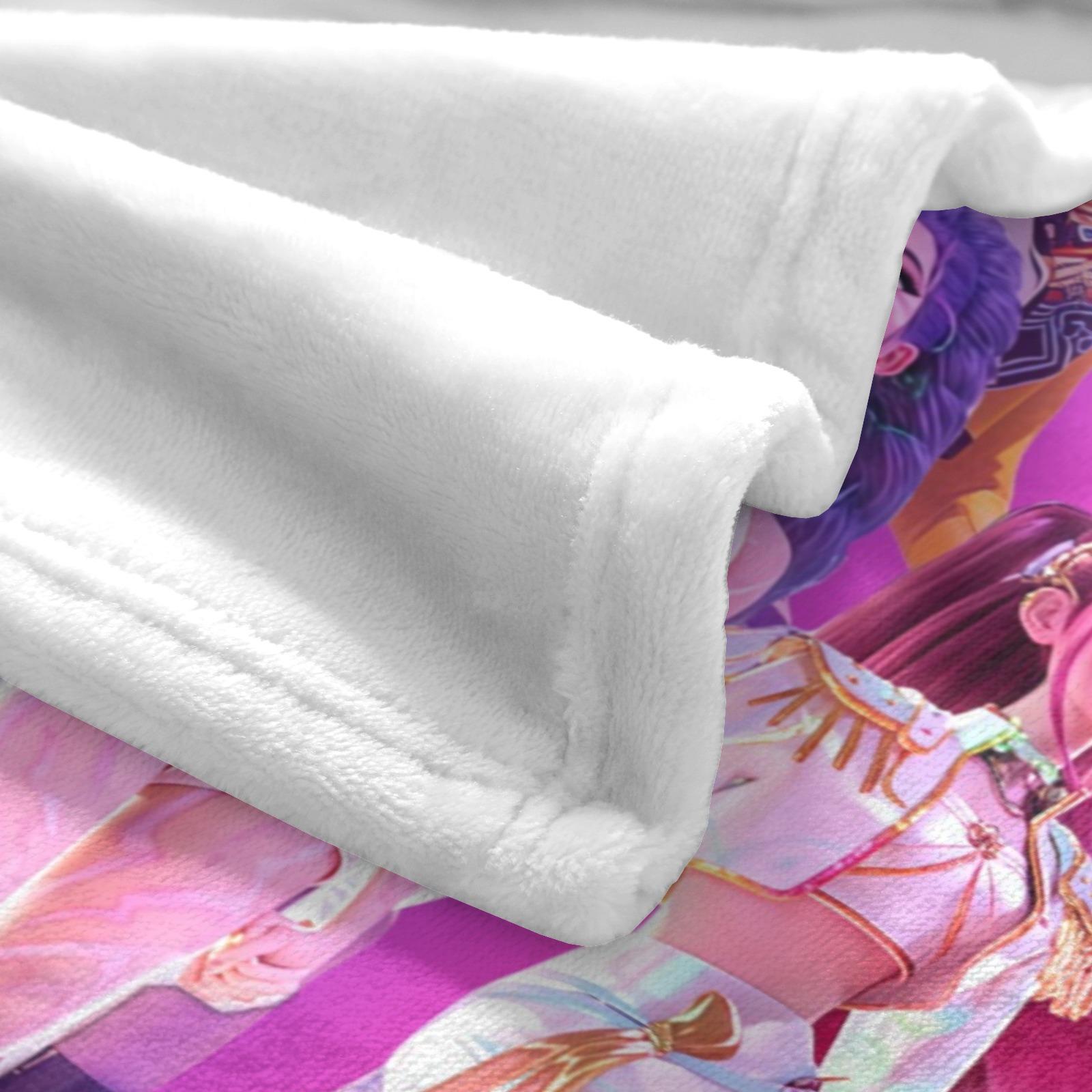 Kpop Devil Hunter Anime Plush Blanket, A Warm Nap Blanket,Suitable for Sofas, Beds, and Lounge Chairs, Suitable for All Seasons, and A Christmas Gift for Family and Friends.Mira Rumi Joey Blanket, Cozy Kpop Fangirl Gift