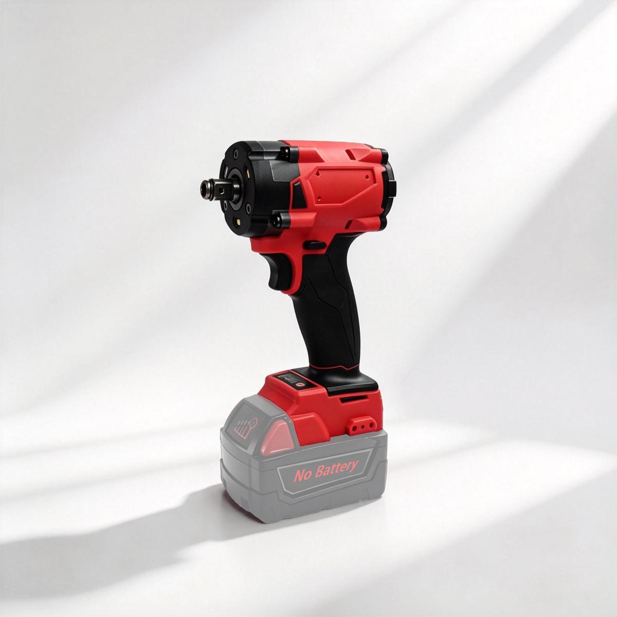 High-torque brushless impact wrench 1/2" drive cordless electric screwdriver with 4-speed adjustment, suitable for 18V batteries (battery not included).Suitable for automotive repair, construction, DIY, furniture repair, and industrial use power tools