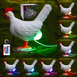 Upgraded 3D Resin Chicken Egg Night Light, 16 Colors Changing with Remote Control, USB Powered, Color Gift Box, Ideal Easter Birthday Gift for Friends