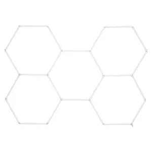 Hexagon Garage Lights, 26400LM, 6500K 5 Grid Systems Honeycomb Hexagonal Garage LED Lights, DIY Cool White Car Detailing Garage Ceiling Lighting Bright Shop Light for Gym Basement Workshop