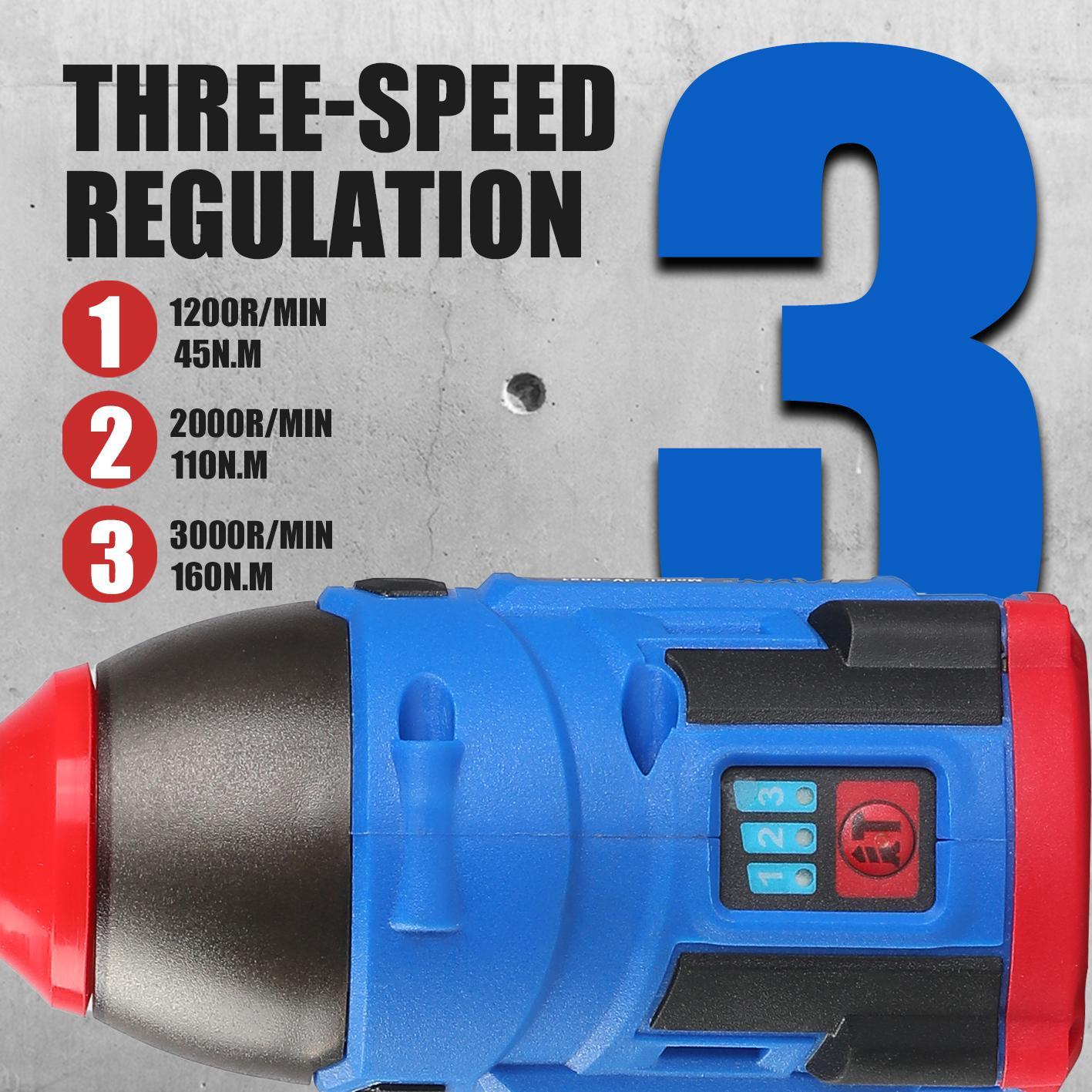 Electric Mini Drill Screwdriver, 1 Count 160N.m Impact Driver Cordless Drill Household Multifunction Hit Power Tools, Portable Electric Screwdriver Drill, Work Equipment for Men Lightweight Cordless Drill #TOP PICKS