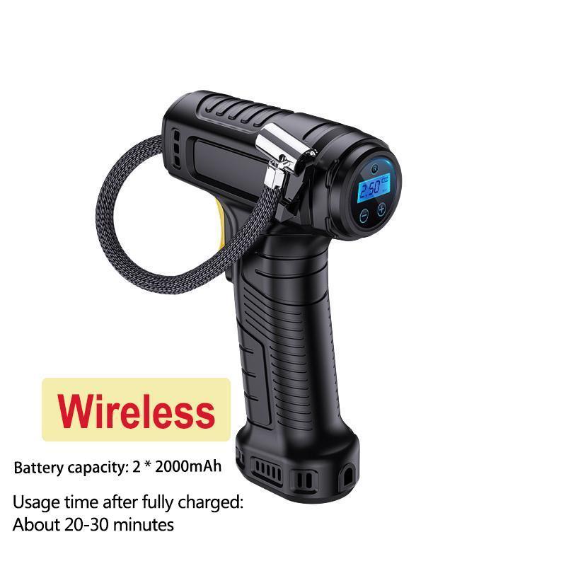 Summer Digital Display Wireless/Wired Car Tire Inflator, 1 Count Car Tire Air Compressor, Car Accessories, Car Supplies, Handheld Car Tire Air Pump with LED Light for Motorbike Tire, Tire Inflation Tool, Car Tire Repair Accessories