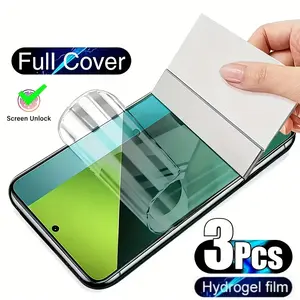 3PCS hydrogel film, suitable for Xiaomi 15/15 Ultra series. High-definition hydrogel film is scratch-resistant and fingerprint-proof, with a smooth touch and seamless fit, offering high sensitivity