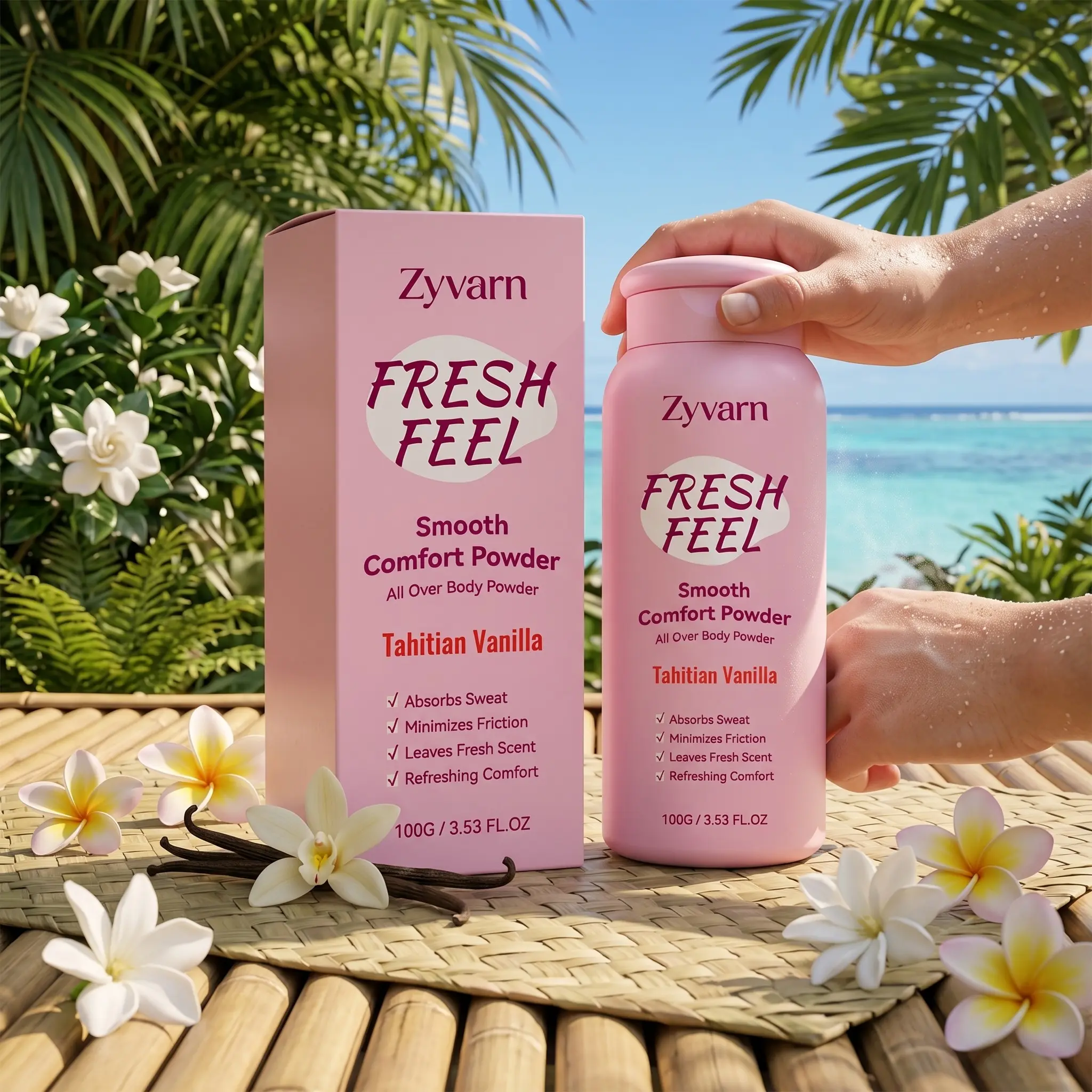 Smooth Body Powder, Gentle Moisturizing, Comfortable Full-Body Skin, Refreshing Non-Sticky, Daily Use Powder, Ideal for Everyday Application