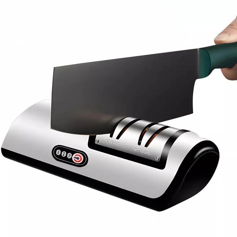 Professional Electric Knife Sharpener, 1 Count USB Rechargeable Kitchen Knives Sharpening, Household Knife Sharpener for Kitchen, Kitchen Gadgets