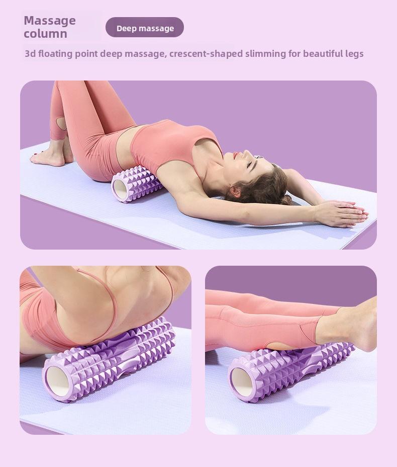 Mini foam roller, yoga column foam roller for muscle stretching and massage, accessories for home gym yoga exercises and Pilates workouts