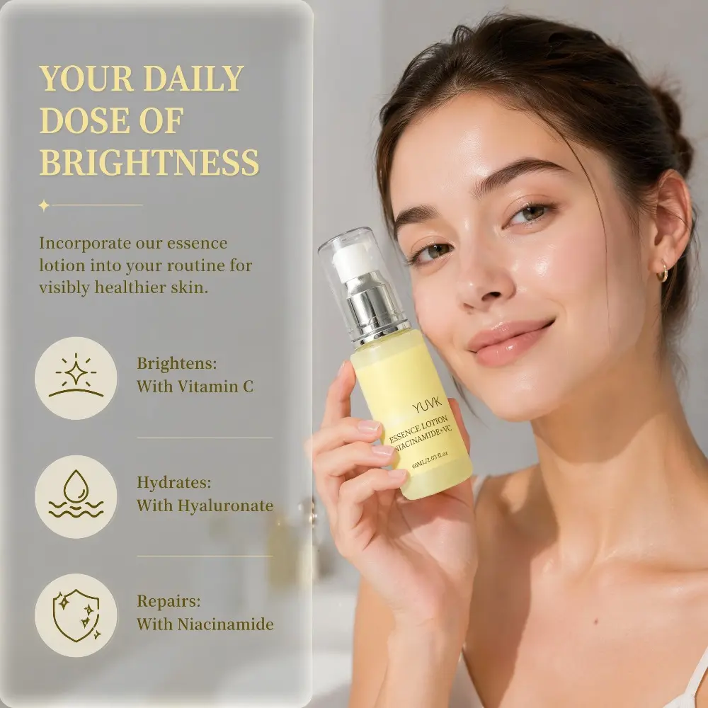 YUVK Alpha Arbutin Hydrating Brightening Lotion Dullness Remover Smooth Face 60ML