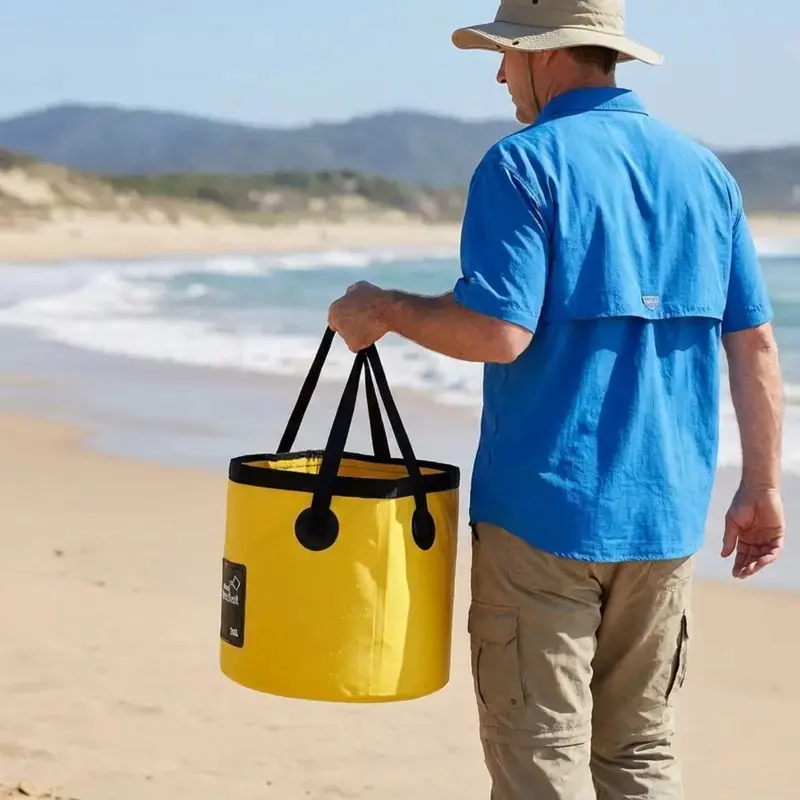 20L Foldable Water Bucket, Portable Storage Container, Collapsible for Camping, Fishing, Travel, Outdoor Gardening, Car Wash Buckets