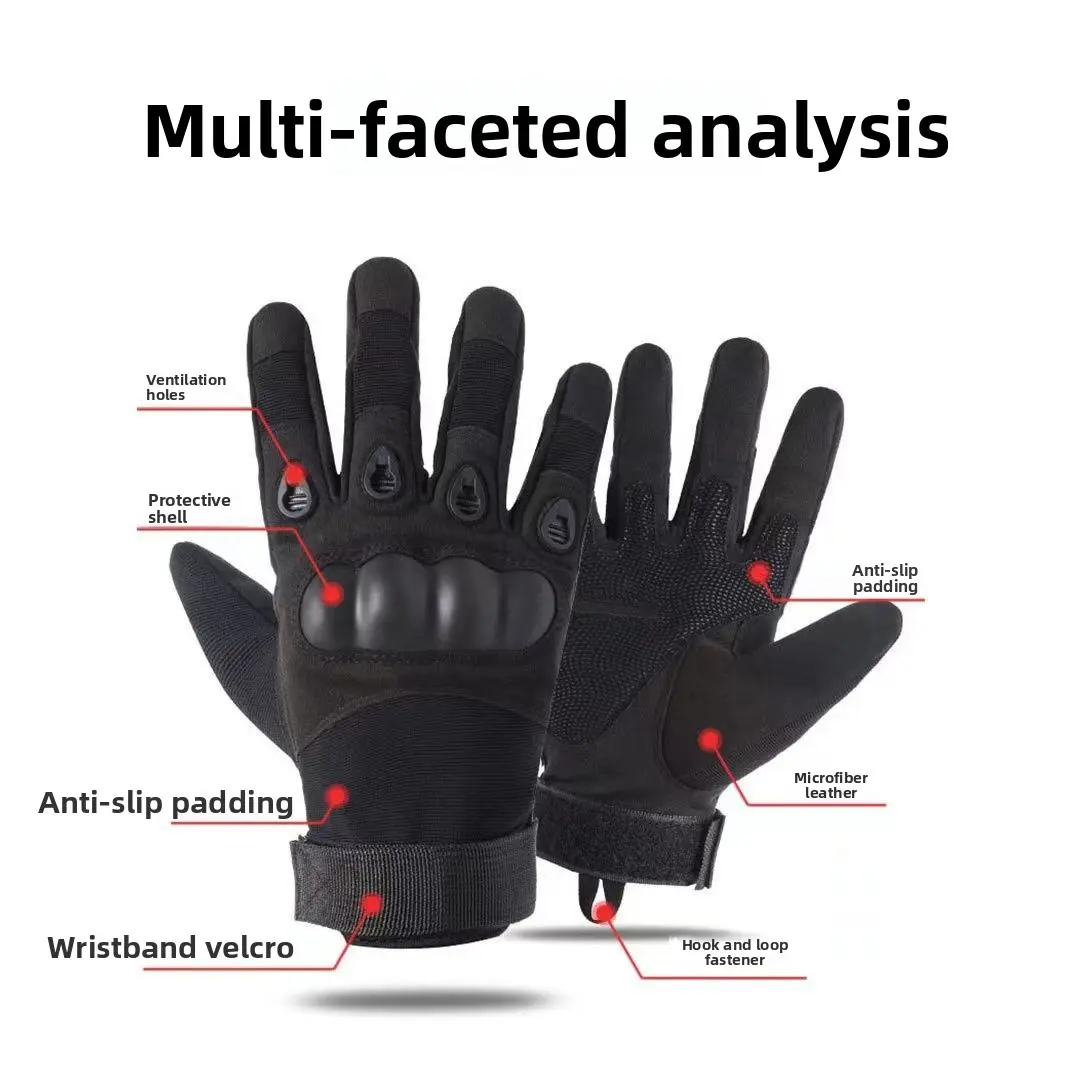 O Mark Tactical Gloves, Men's Special Forces Full-Finger Combat Gloves, Cut-Resistant & Non-Slip for Fighting, Cycling and Fitness goalkeeper teework weight lifting gear dirt bike guantes antideslizante emery half water sungloves grip d touch screen ready