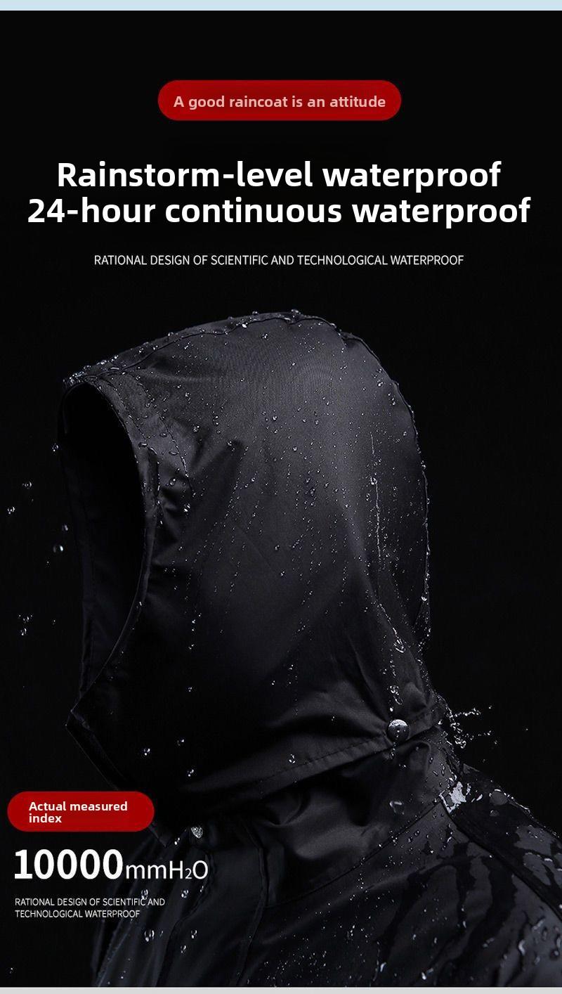 Two-piece raincoat for heavy rain, adult reflective raincoat, outdoor fashion, double-layered, suitable for cycling and outdoor work