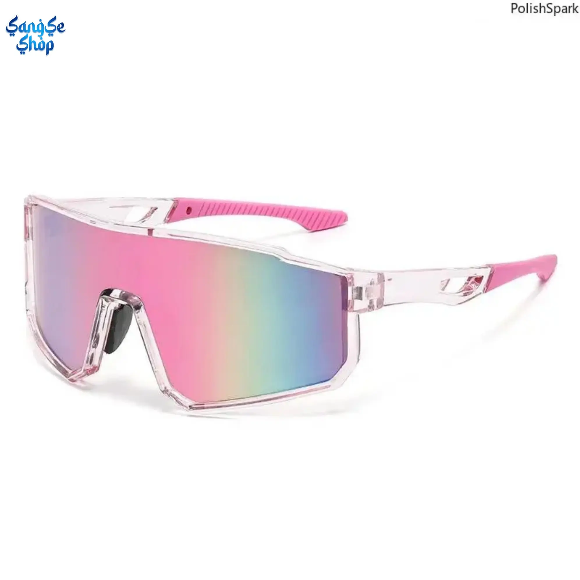 Oversized Wide Fit UV400 Tinted Visor Bike Glasses - Wind-Dust Shield, Reflective Durable Plastic Silicone, 29.1G, Outdoor Active Accessories for Adults (Holidays/Birthdays Bag Charm Accessory)