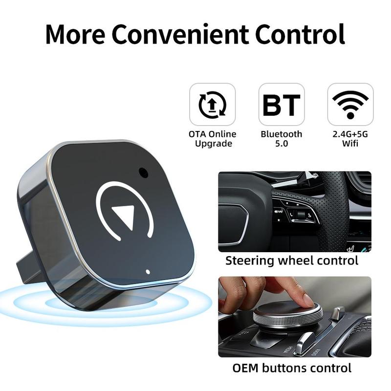New Wireless Carplay Adapter, Upgrade Wired Carplay/Android Auto to Wireless, Universal Mini USB and Type-C, Plug and Play, Fast Stable Connectioncar accessory, Carplay Dongle Connectivity New Wireless Carplay Adapter, Upgrade Wired Carplay/Android Auto to Wireless, Universal Mini USB and Type-C, Plug and Play, Fast Stable Connectioncar accessory, Carplay Dongle Connectivity