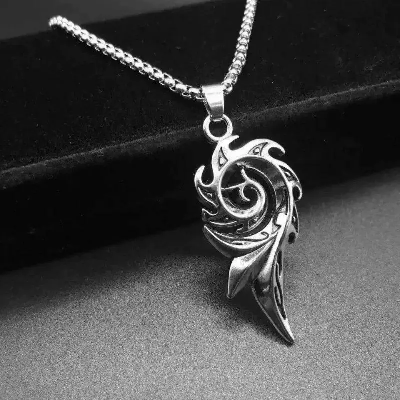 New phoenix spiral stainless steel pendant necklace punk style couple party necklace lucky necklace