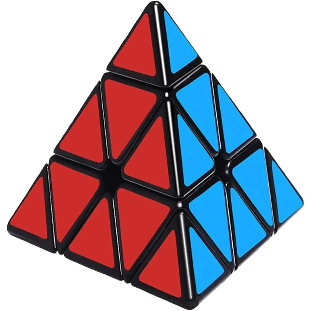 QIYI Pyramid Speed Cube 3X3 Triangle Magic Cube Puzzle Toy (Black)