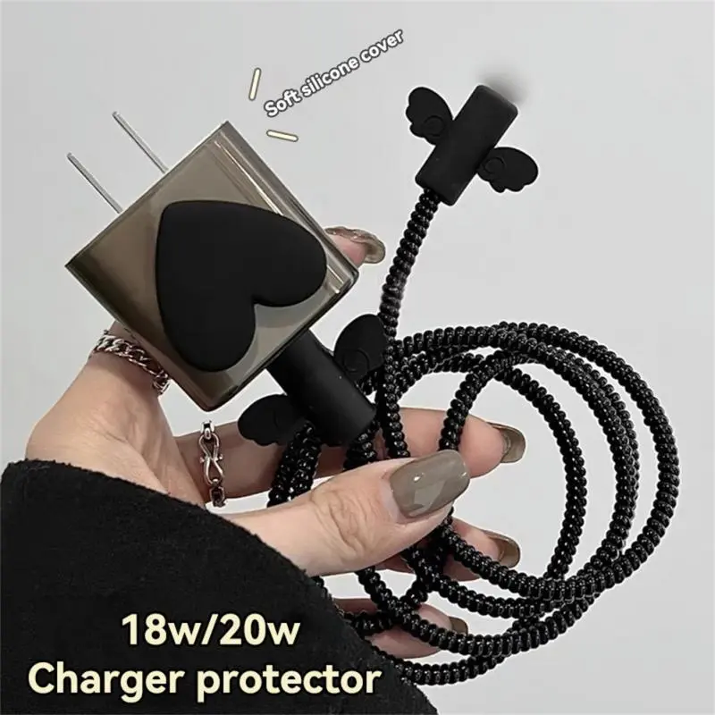 Cable Organiser Charger Protector Case Type C Management Kit Winder for 14 13 12 18W 20W Heart Organizer Sleeve Cords