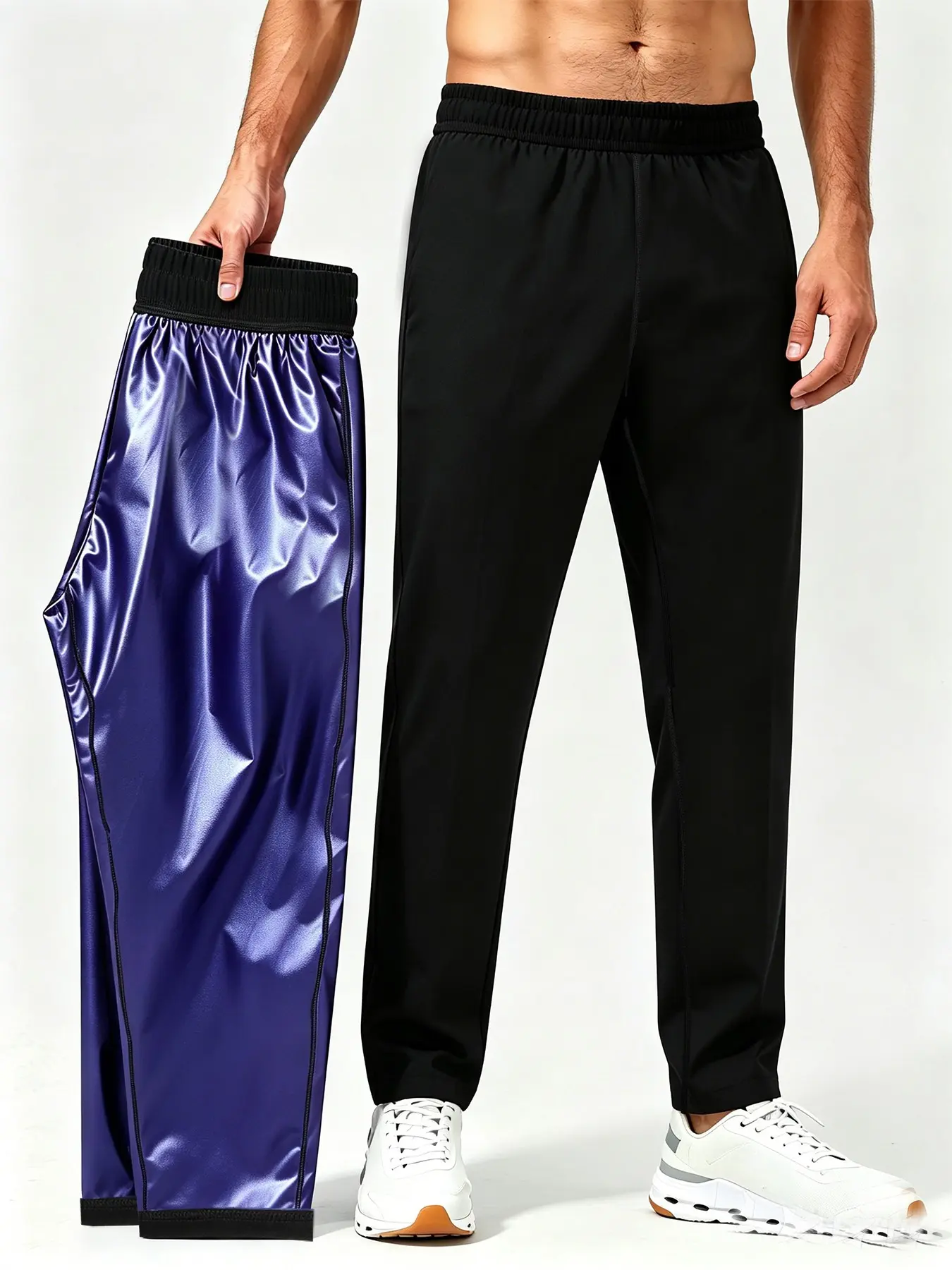 Men's Sauna Joggers, Athletic Training Pants for Boxing, Gym Workout and Daily Exercise, Loose-Fitting, Casual Style, All Seasons