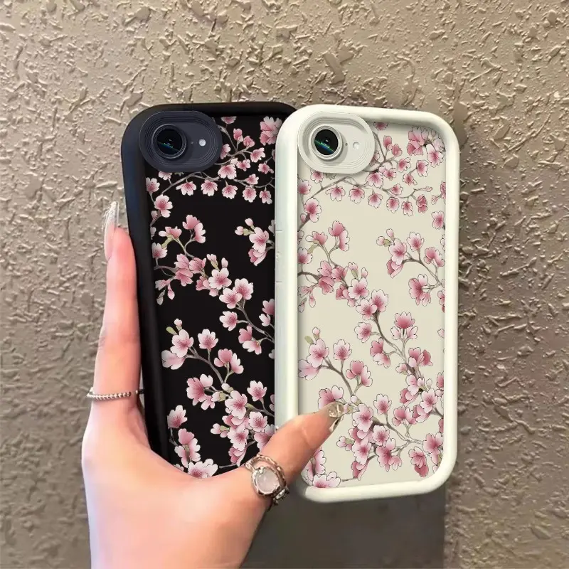Phone case for iphone 16E 17E Enhanced Peotection Shockproof Gift Delicate Pink Cherry Blossom Phone Case Full cover protection Celestial Eye Layered Phone Case ROOJTMTDL