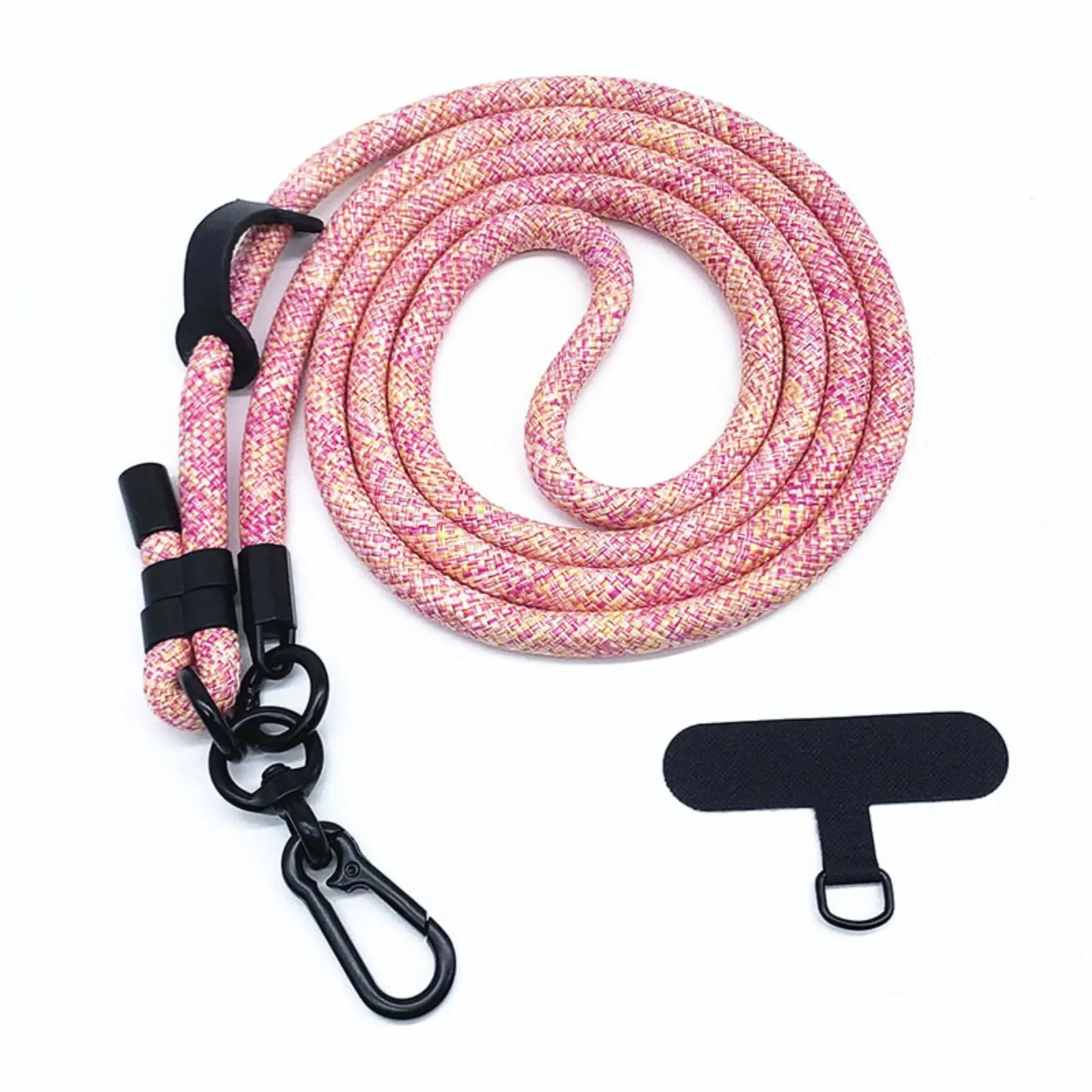 Universal Fit Adjustable Nylon Rope Crossbody Phone Lanyard for Women - Heavy-Duty Climbing Rope Neck Strap with Tether Tab for Camping, Hiking Travel, Smartphone