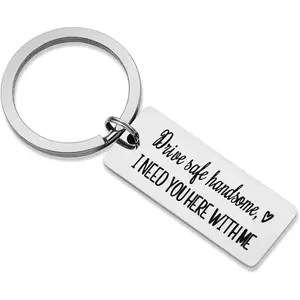 Safe Driving Quote Keychain "I Need You By My Side" Thoughtful Gift For Husband Dad Boyfriend Perfect Father’s Day & Custom Present For Men