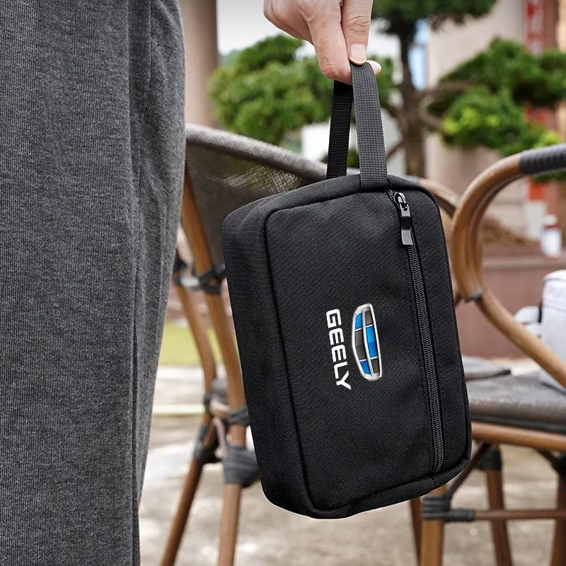 Portable Canvas Tote Bag Car Large Capacity Storage Bag Handbag For Geely Atlas Coolray Emgrand X7 GT Tugella Preface Jingang ICON Boyue X6 X3 GS GL S1 X1 Okavango RADAR Jiaji GC9