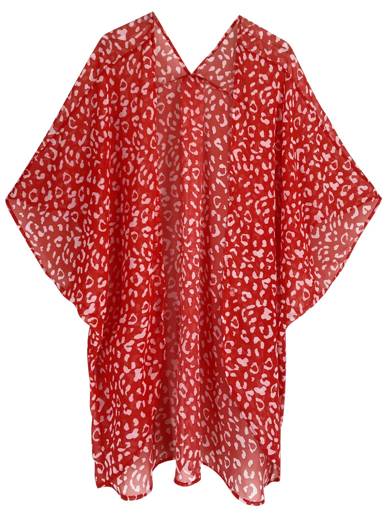 Women's Paisley Print Batwing Sleeve Cover Up, Casual 3/4 Length Sleeve Open Front Cover Up For Summer, Fashion Women's Swimwear For Beach Vacation, Swimwear Coverups