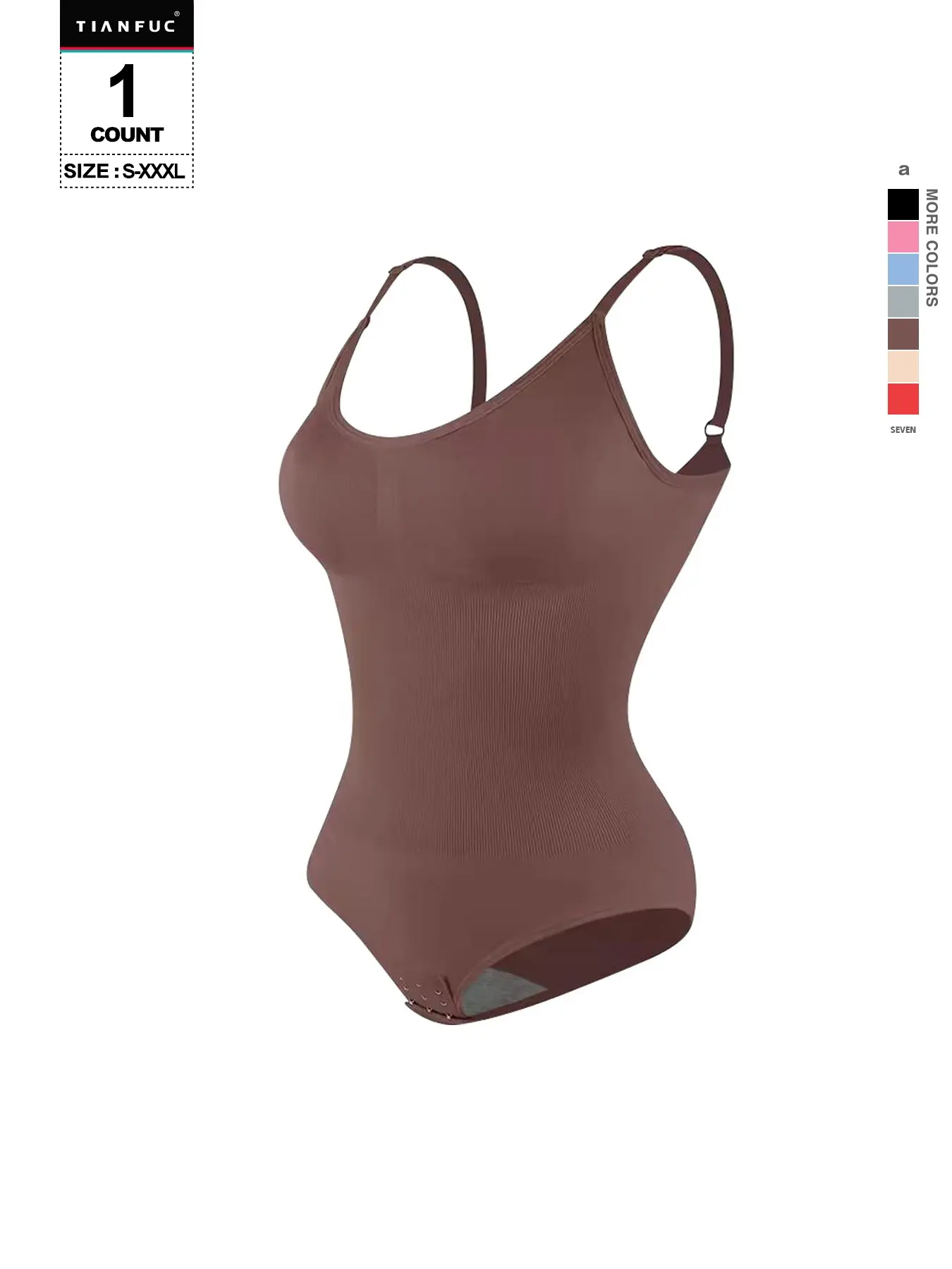 Women's Shapewear U-Neck Halter Seamless Compression Fit Top, Waist Cincher, Smooth Back, Wearable Outerwear, All Seasons Casual Style