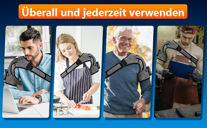 Fitease Cordless Shoulder Heating Pad for Men Women, Heated Shoulder Wrap with 3 Vibration and Heat Settings for Rotator Cuff Relief