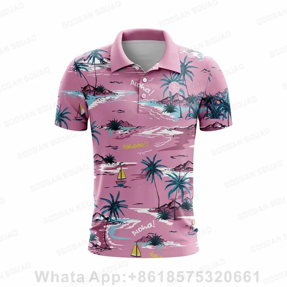Male Short-Sleeve Plain Golf Polo Shirt - New Summer Casual Breathable Lapel Quick-Dry Athletic Men's Sports Polo, Breathing Stitch Compression Garment, Classic All-Match Sports Top