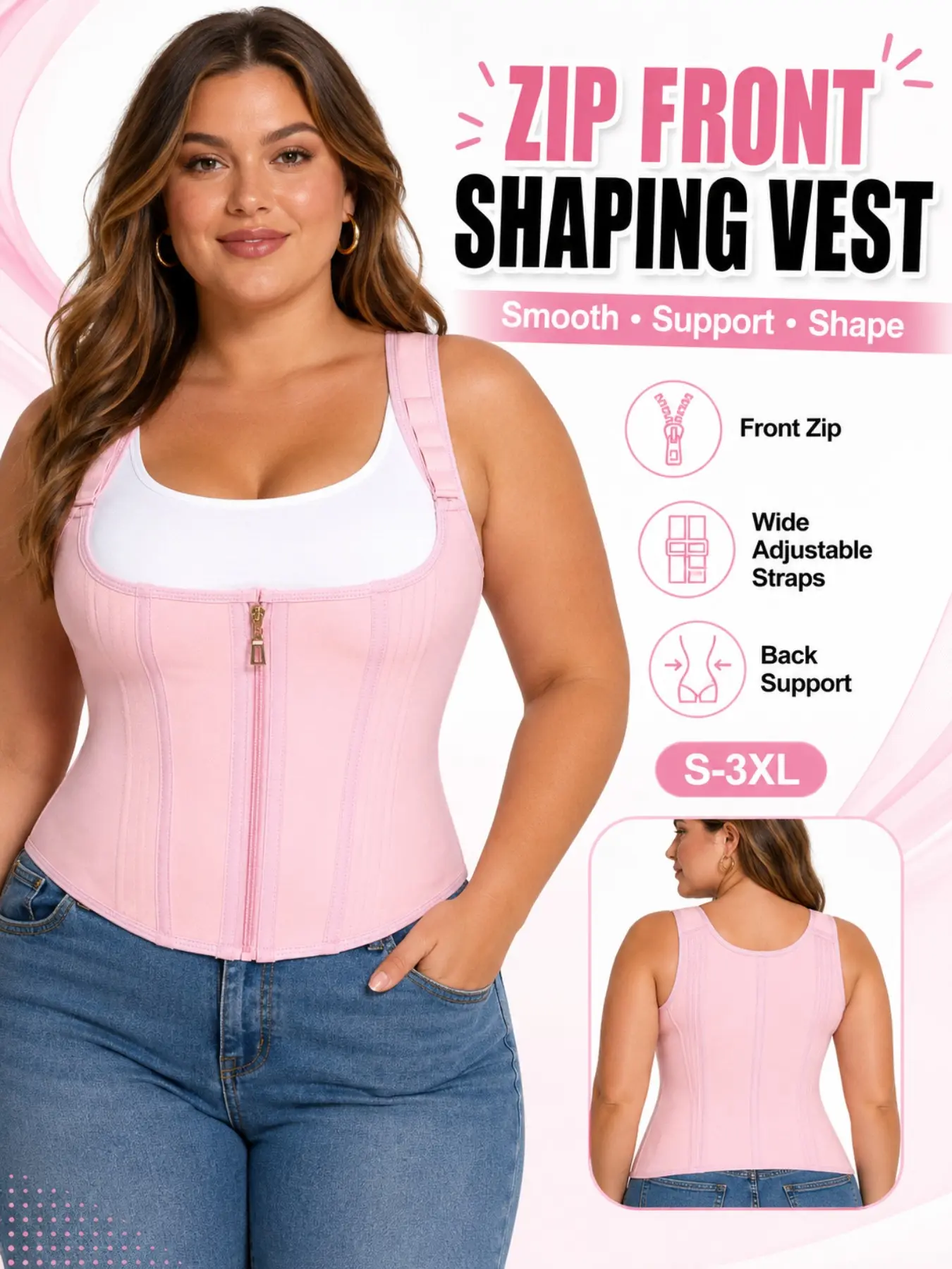 Women's Shapewear Waist Cincher Adjustable Straps, Smooth Tummy Control Bodycon Lingerie, Comfortable Fit for Daily Wear, Perfect for All Seasons