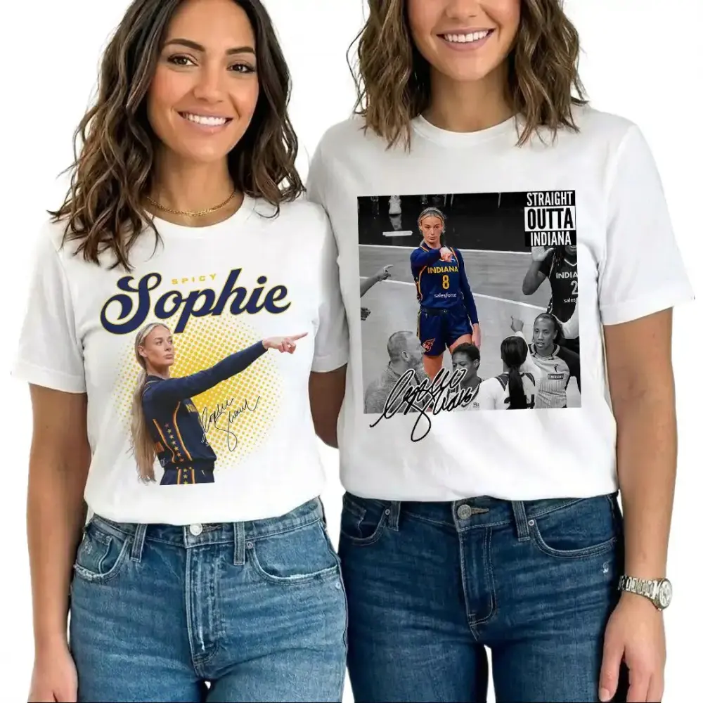 Women's Team Sophie Straight Outta Basketball Crewneck T-Shirt - Casual Essential Flat Garment, Day Wear Gift for Fans
