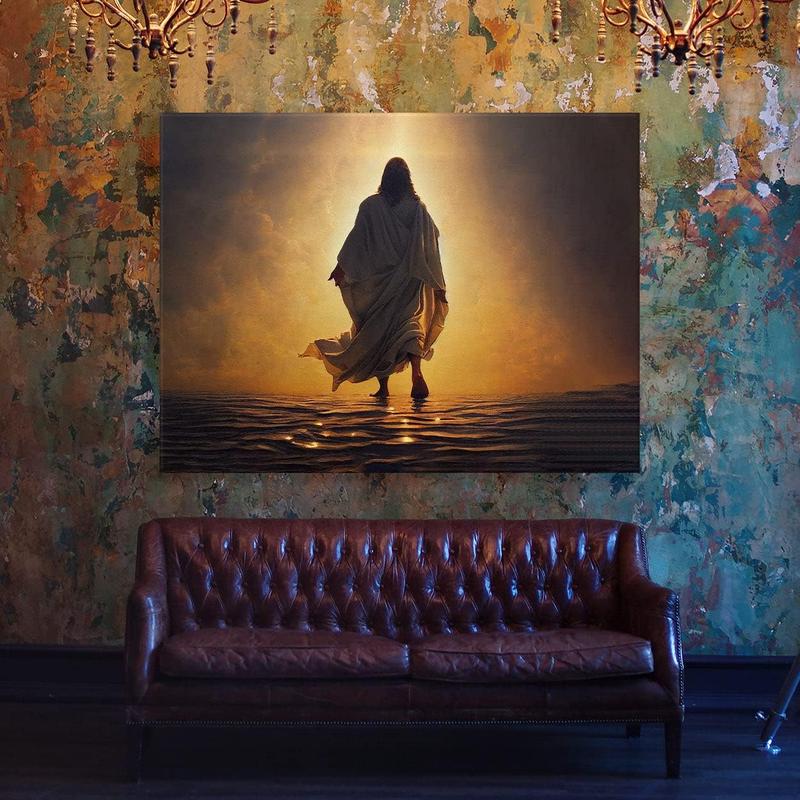 1 Count Sense Canvas Jesus 1 Canvas Art - Home Decor Wall Art Print Poster Painting Large 16x12inch Frameless