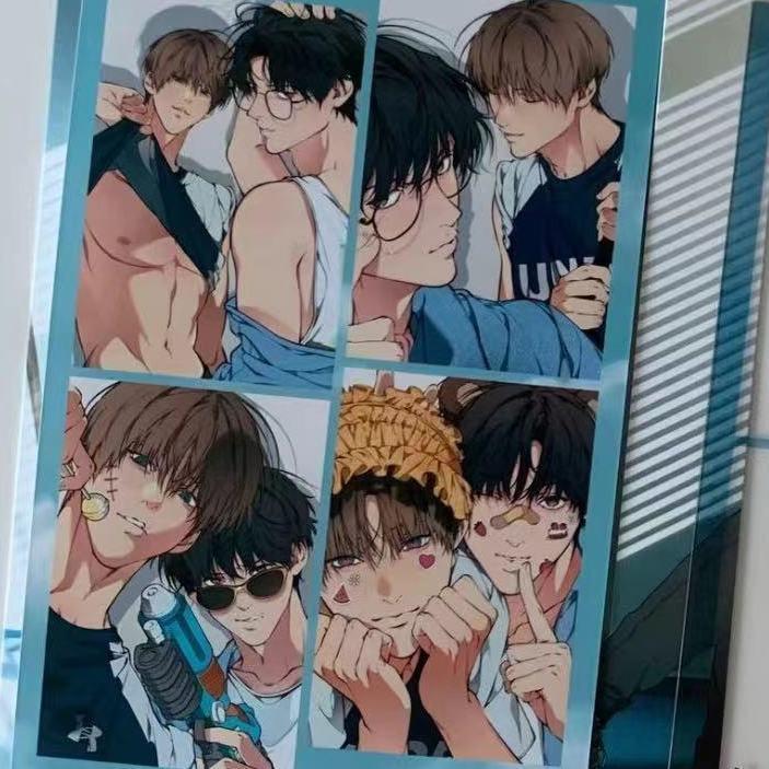 4 Pcs/set Korean Manga Lomo Card Chan Il‌,Ha Na‌,Hyun‌ Characters 3 Inches Small Cards Photocard Fans Collection Cosplay Gift