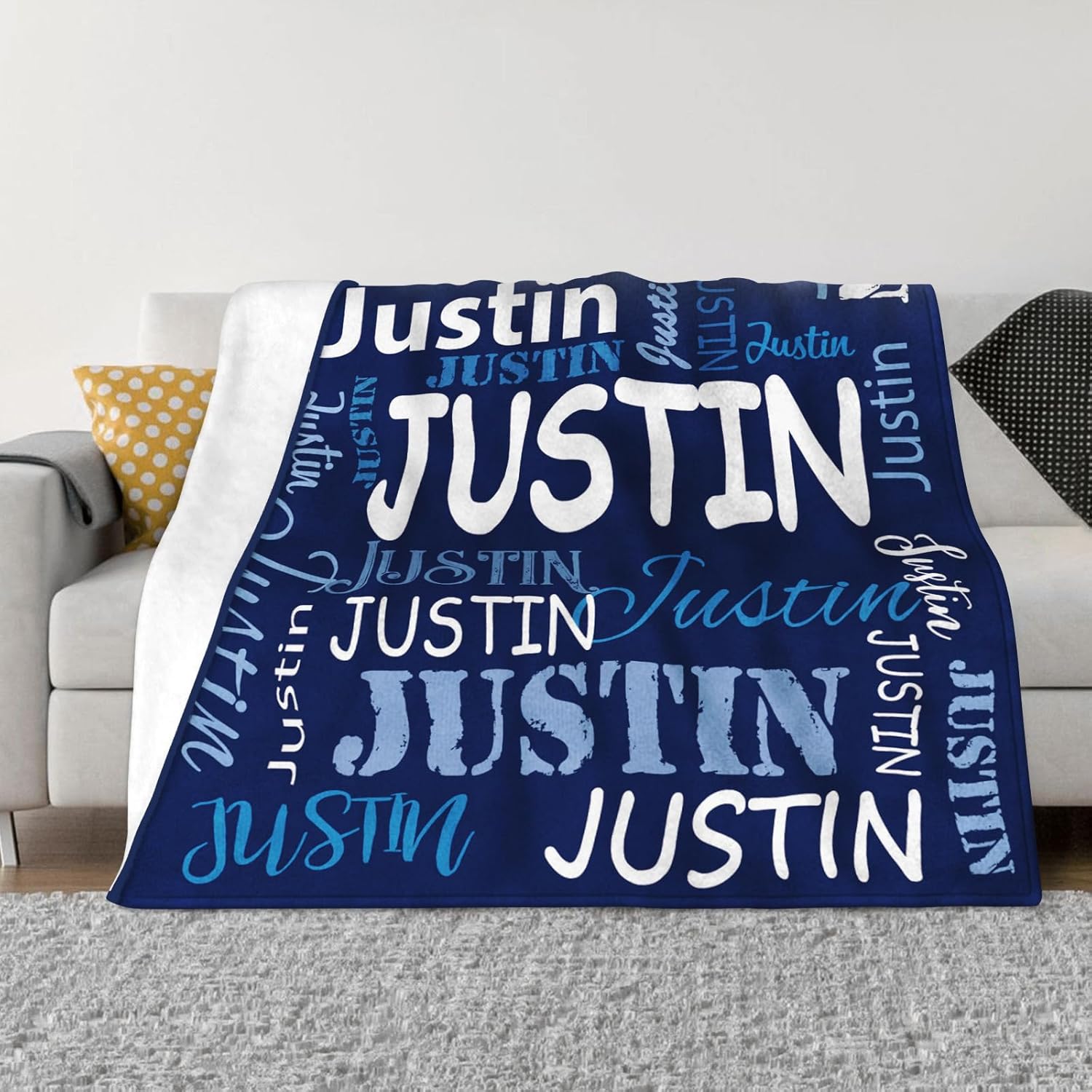 Personalized Blankets and Throws Custom Blanket with Name Customized Flannel Blanket for Kids Christmas Blanket Gifts for Teen Girls Boys