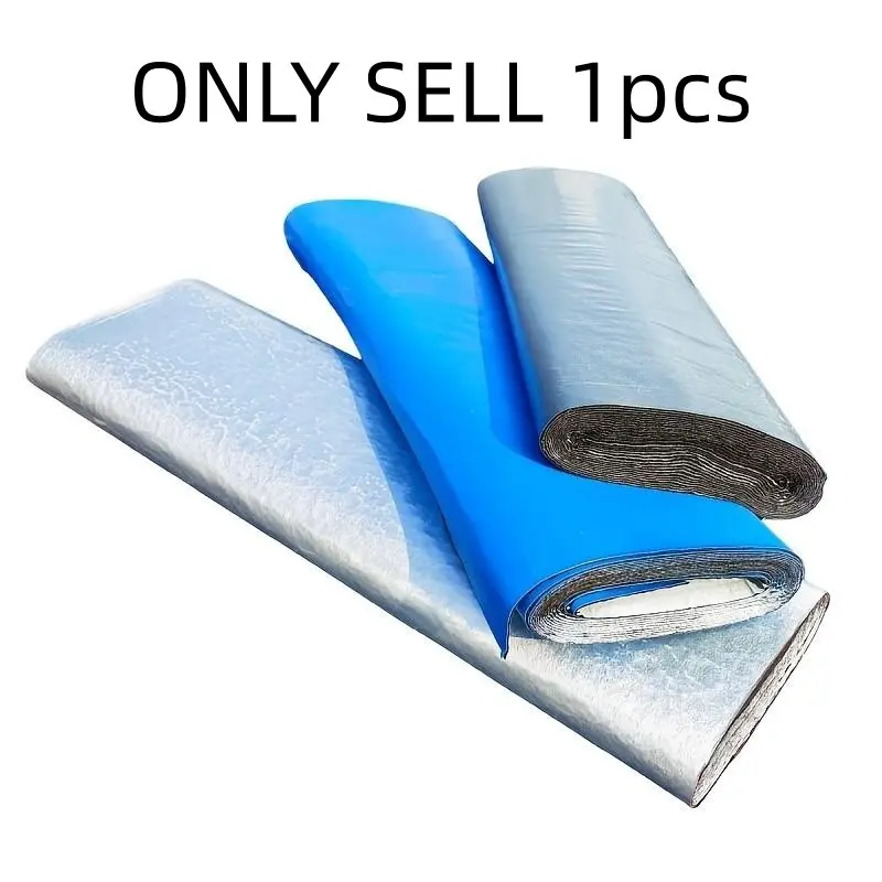 19.7x118 Inch Industrial Waterproof Roof Tape, Blue/silver//metal, Flexible Material for Metal Surfaces, Iron Sheets, Roofs, Waterproof Protection