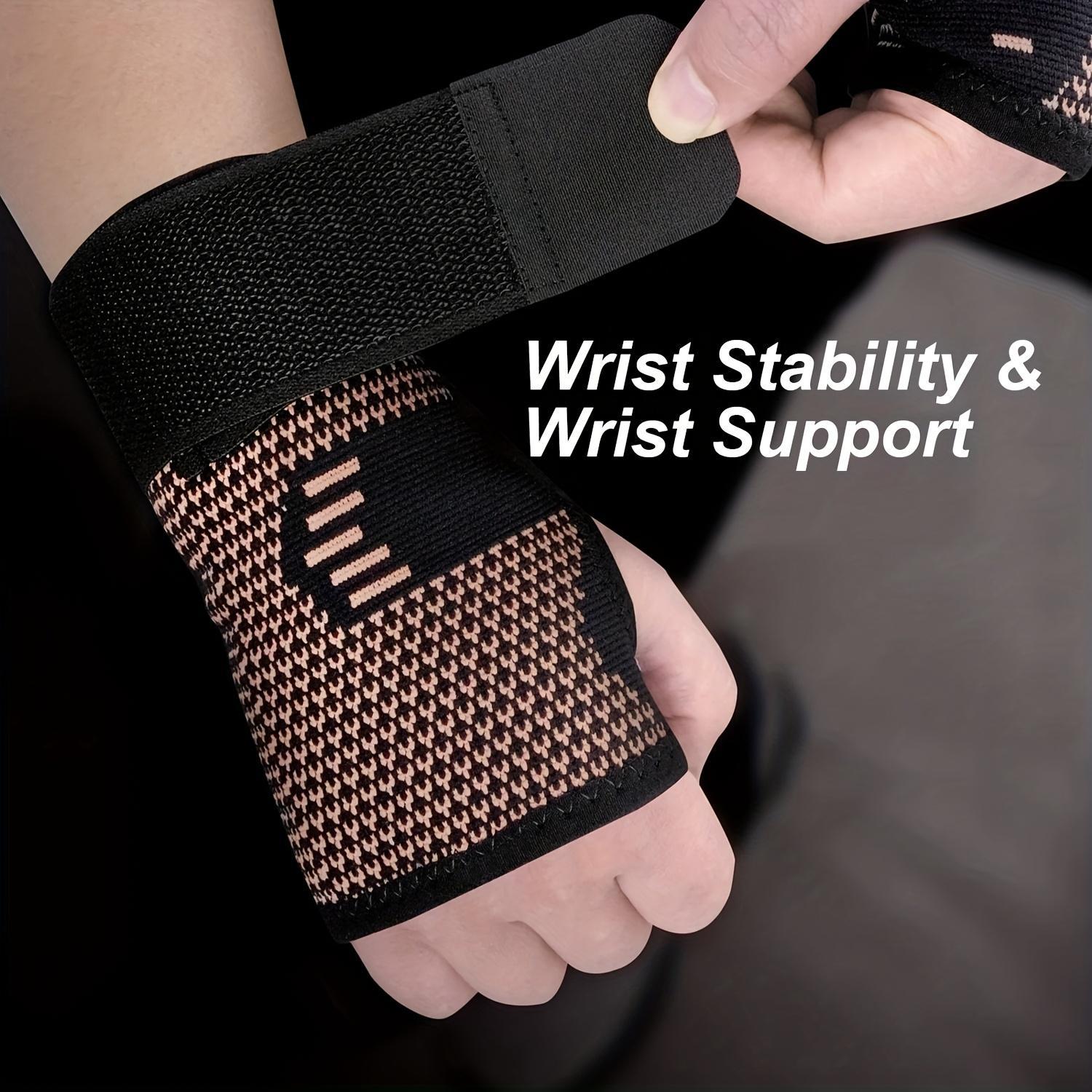 2-Pack Copper Fiber Wrist Compression Gloves, Adjustable Breathable Mesh Wrist & Hand Support for Men & Women, Ideal for Sports & Daily Wear