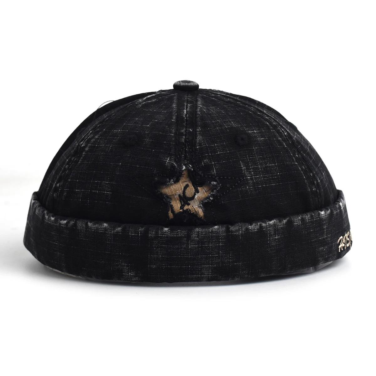 Four Seasons Cotton Solid Docker Cap Brimless Hat Beanie Hats Landlord Sailor Cap Men and Women