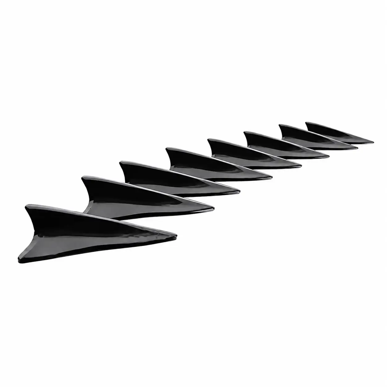 6-Piece Universal Shark Fin Roof Spoiler Set for Cars – Lightweight Durable ABS Aerodynamic Exterior Accessories Compatible with Sedans SUVs and Trucks to Improve Wind Flow Efficiency and Add a Sleek Sporty Visual Upgrade