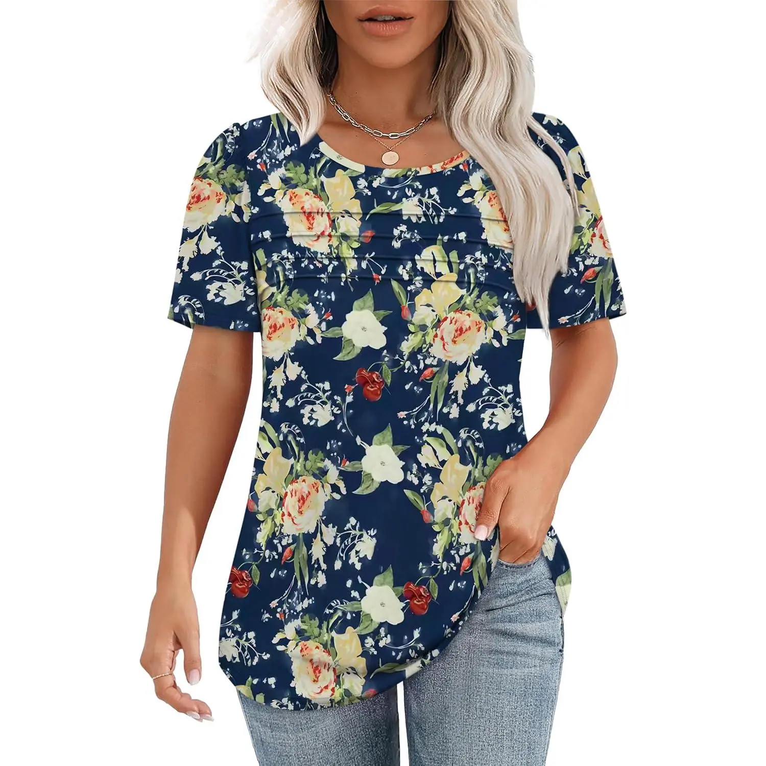 3-floral Navy